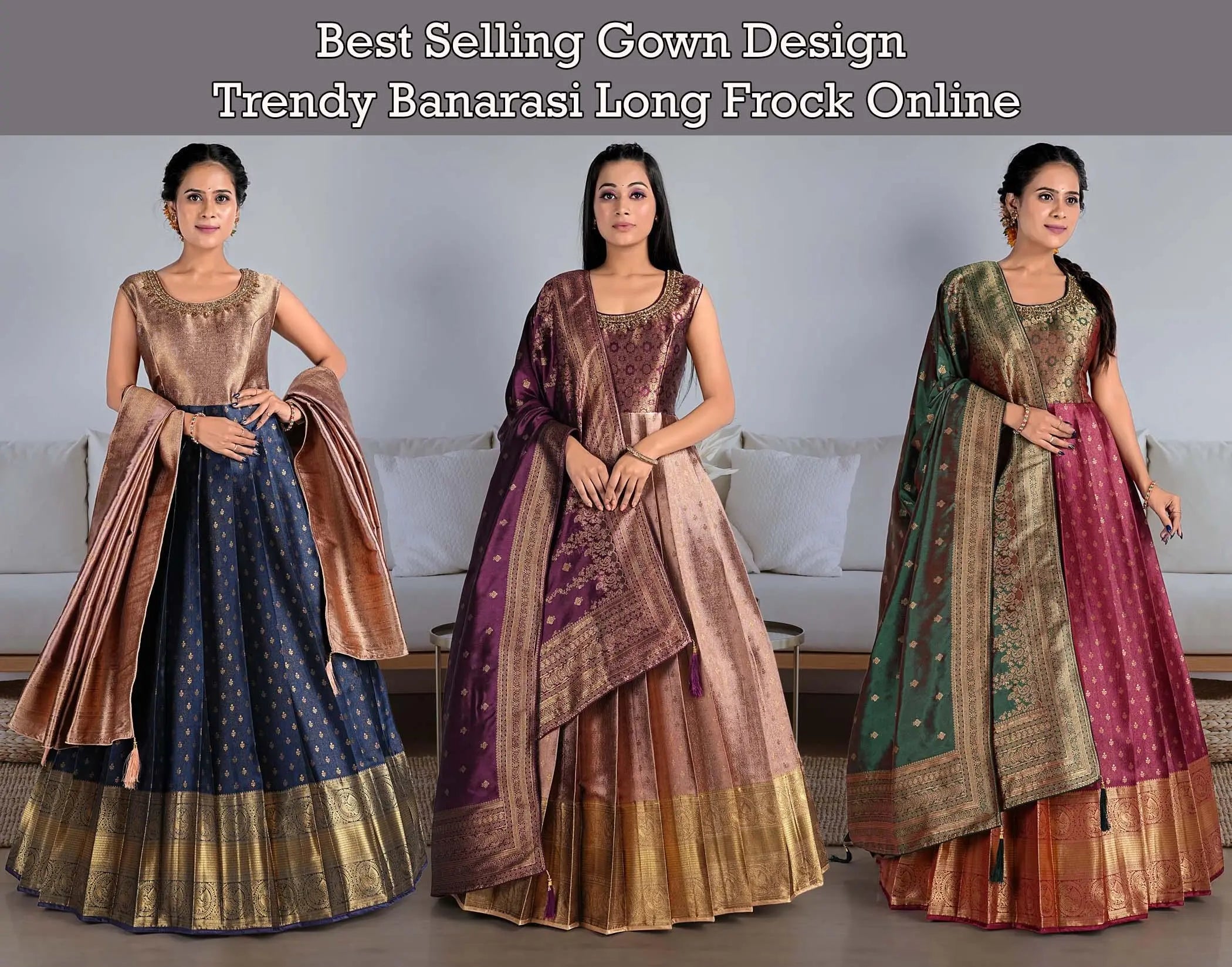 Banarasi Silk Gown Online