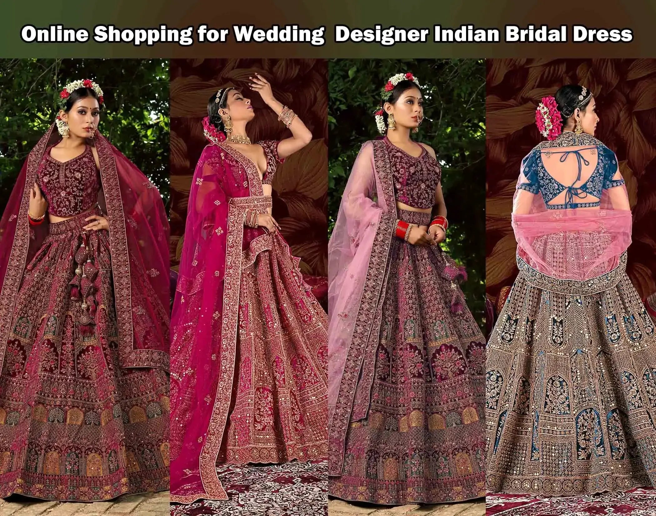 Designer Indian Bridal lehenga choli with dupatta