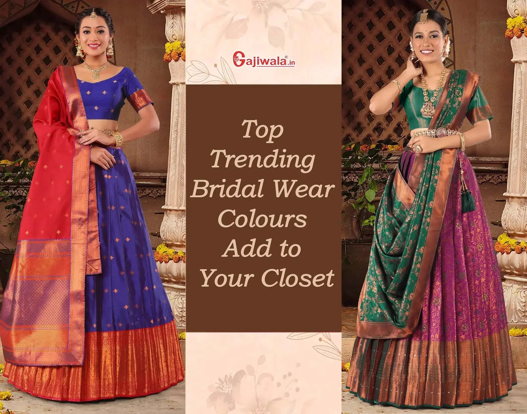 bridal dress colour combination