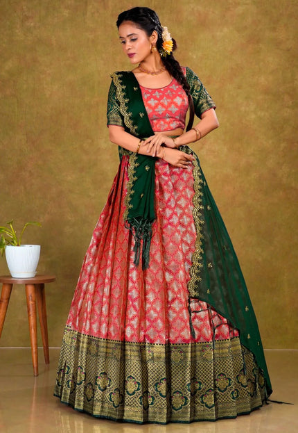 Rani Banarasi Silk Lehenga Choli For Women
