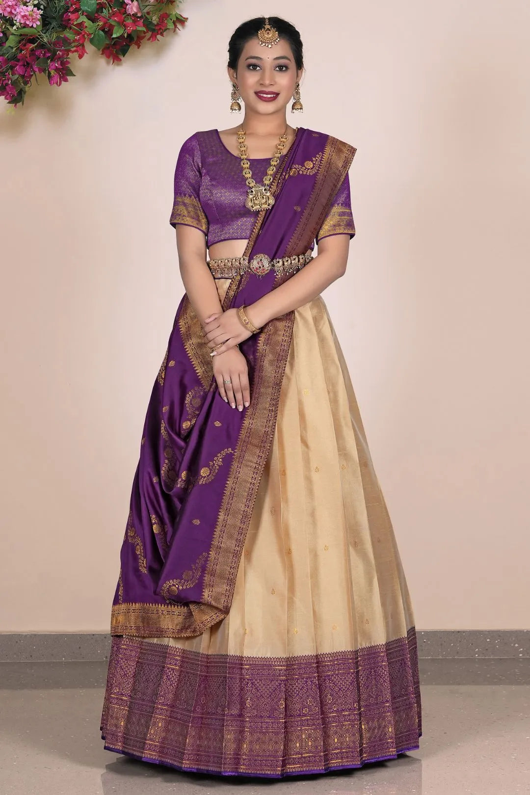 Chiku Banarasi Silk Lehenga Choli For Women