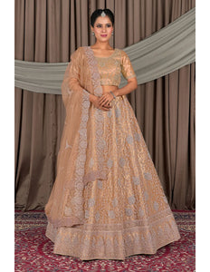 Chiku Embroidered Bridesmaid Lehenga Choli In Net