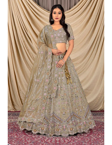 Chiku Party Wear Embroidered Twill Net Lehenga Choli For Women