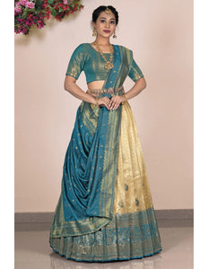 Chiku Self Jacquard Traditional Banarasi Lehenga Choli
