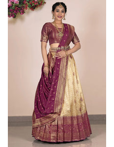 Chiku Traditional Self Jacquard Lehenga Choli