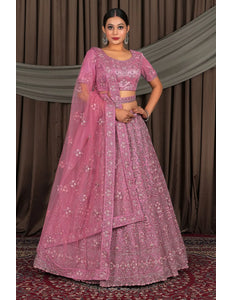 Gajari Party Wear Net Lehenga Choli For Weddings