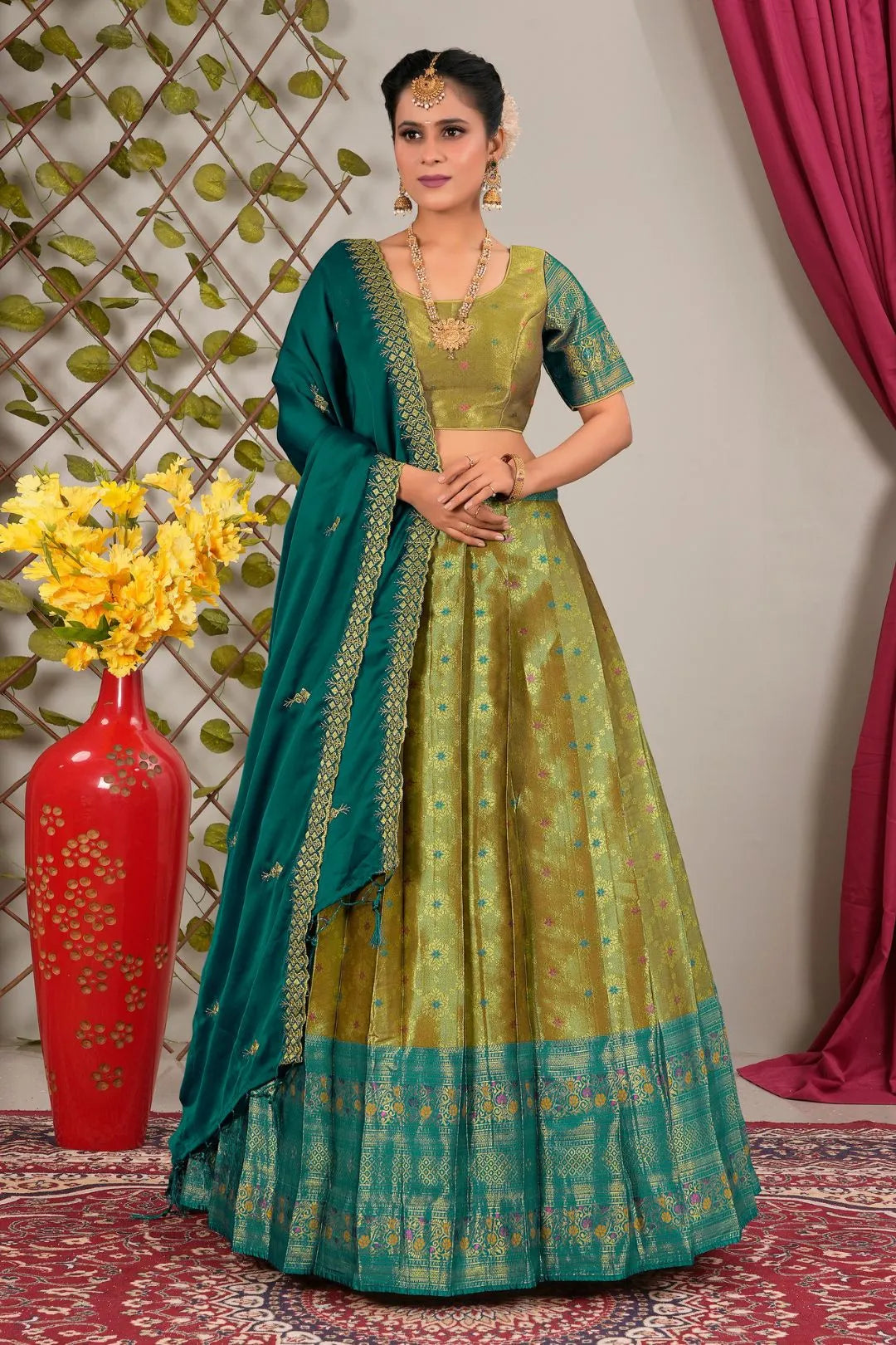 Liril Banarasi Zari Silk Lehenga Choli for Women