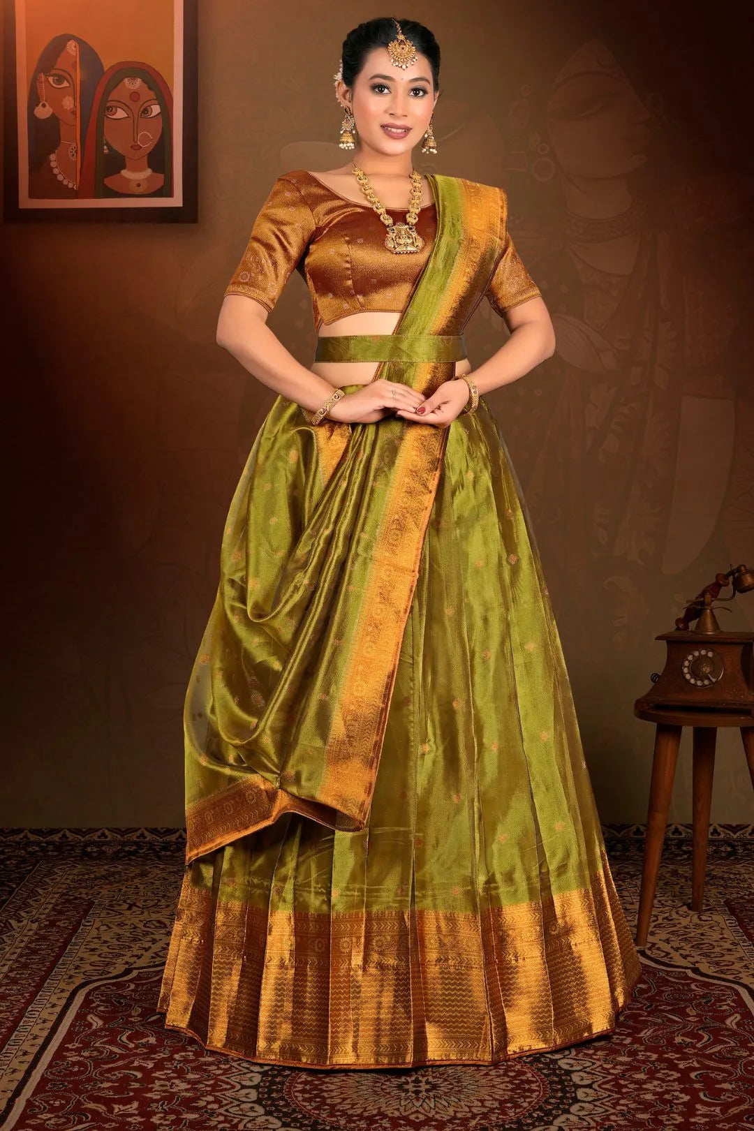 Liril Tissue Silk Zari Work Lehenga Choli For Women