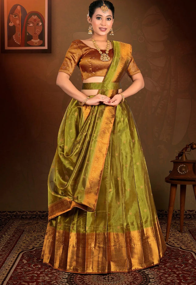 Liril Tissue Silk Zari Work Lehenga Choli For Women