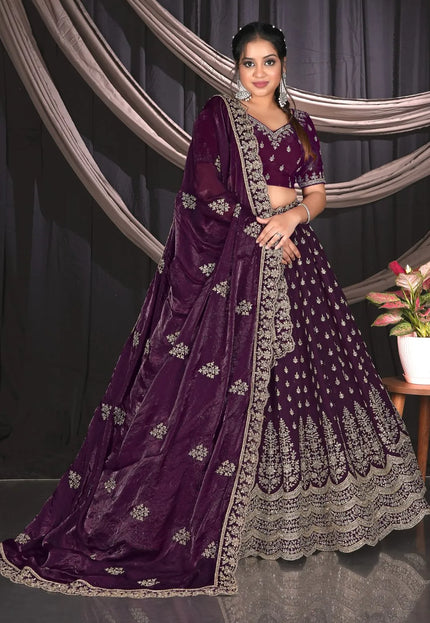 Magenta Designer Fendy Lehenga Choli For Partys