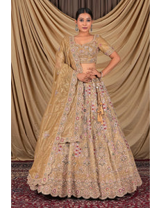 Chiku Party Wear Embroidered Twill Net Lehenga Choli For Women