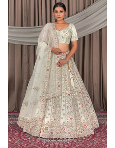 Woman wearing a traditional outfit with a floral pattern