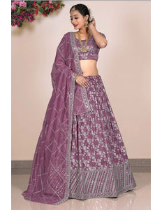 Pink Viscose Fabric Half Saree For Women