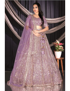 Purple Stylish Designer Chaniya Choli For Women