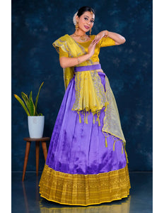 Purple Tissue Silk Designer Lehenga Choli For Women