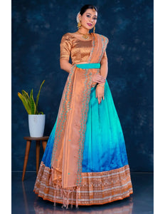 Rama Tissue Silk Designer Lehenga Choli For Women