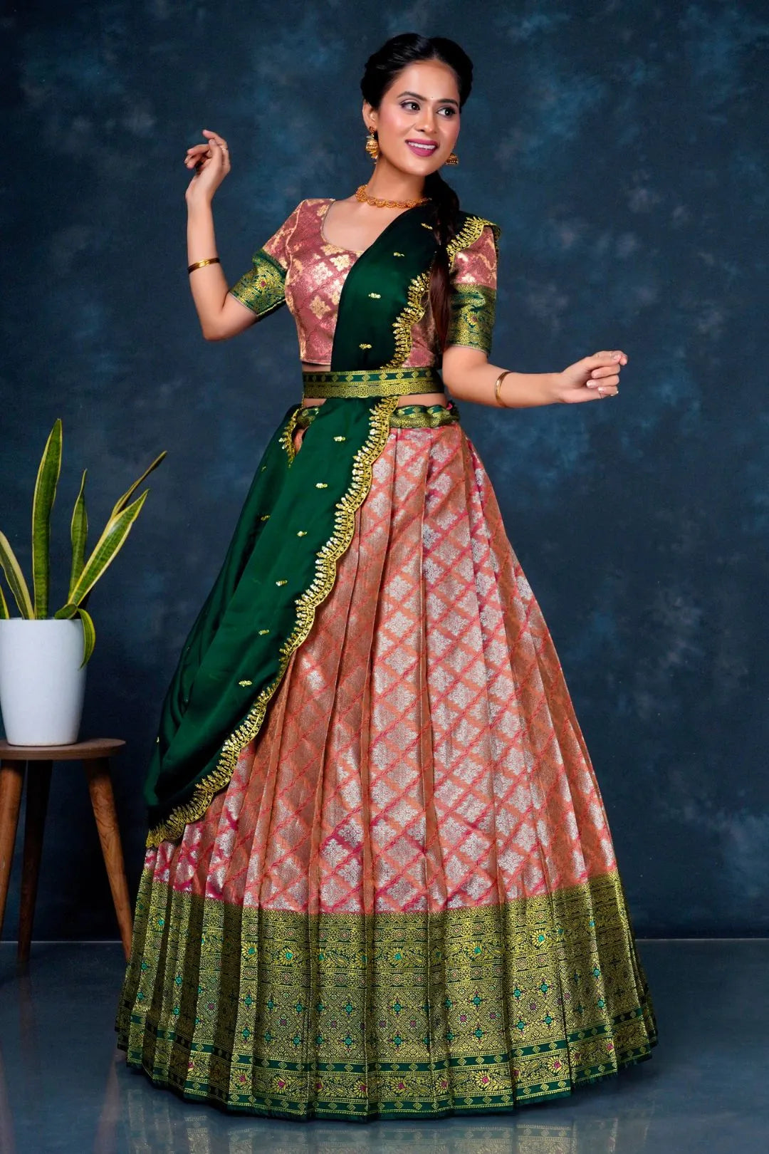 Rani Banarasi Silk Lehenga Choli For Women