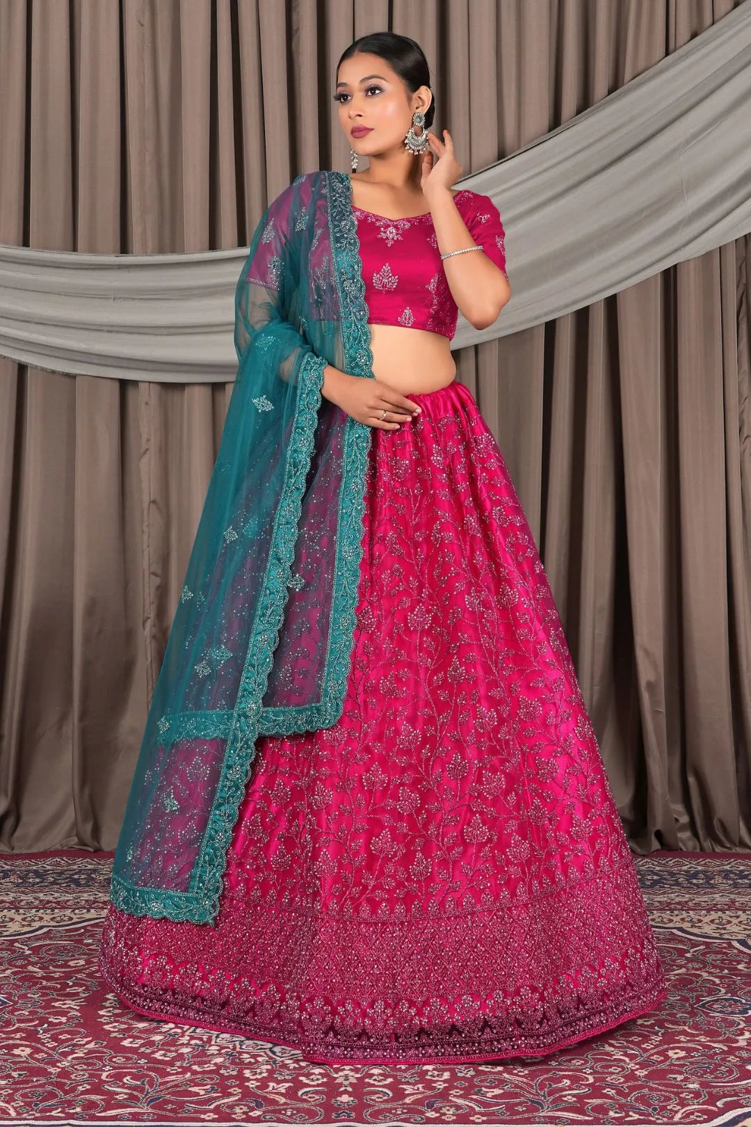 Rani Beautiful Net Lehenga Design For Weddings