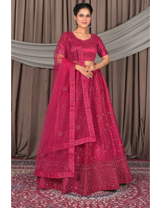 Rani Designer Net Lehenga Choli For Weddings