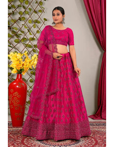Rani Party Wear Net Lehenga Choli For Weddings