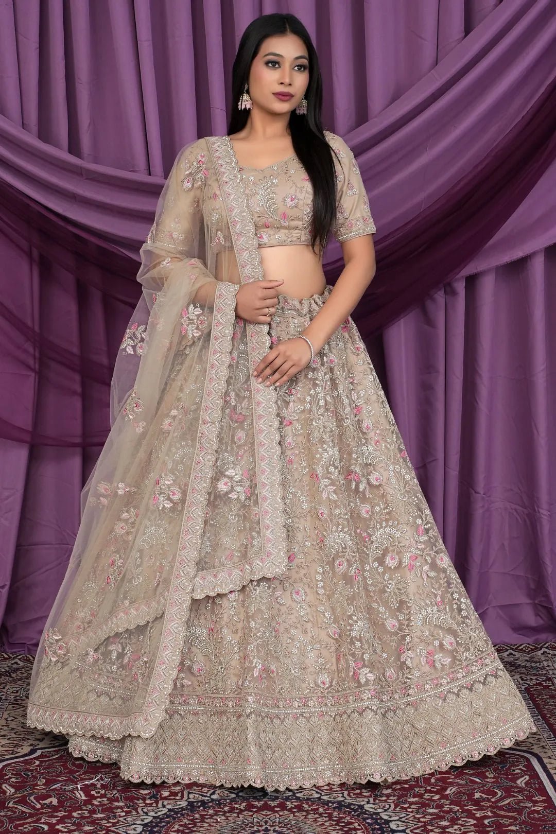 Chiku Latest Heavy Net Lehenga Choli For Women - Gajiwala