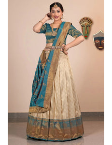 Chiku Traditional Self Jacquard Banarasi Lehenga Choli - Gajiwala