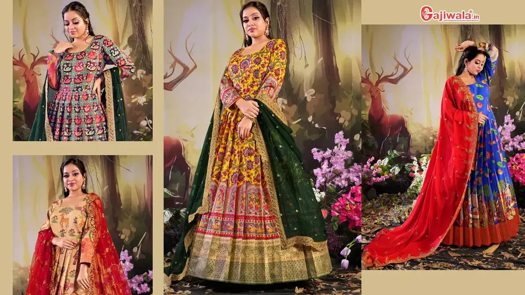 Top 10 Colours Silk Gown for Women in India