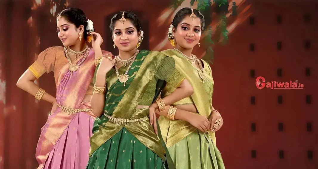 Bahubali-Inspired Silk Half Saree for Your Ethnic Closet - Gajiwala