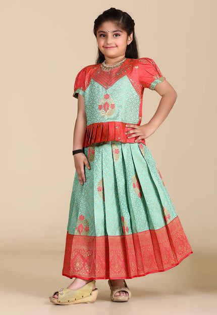 Light Green Pattu Pavadai