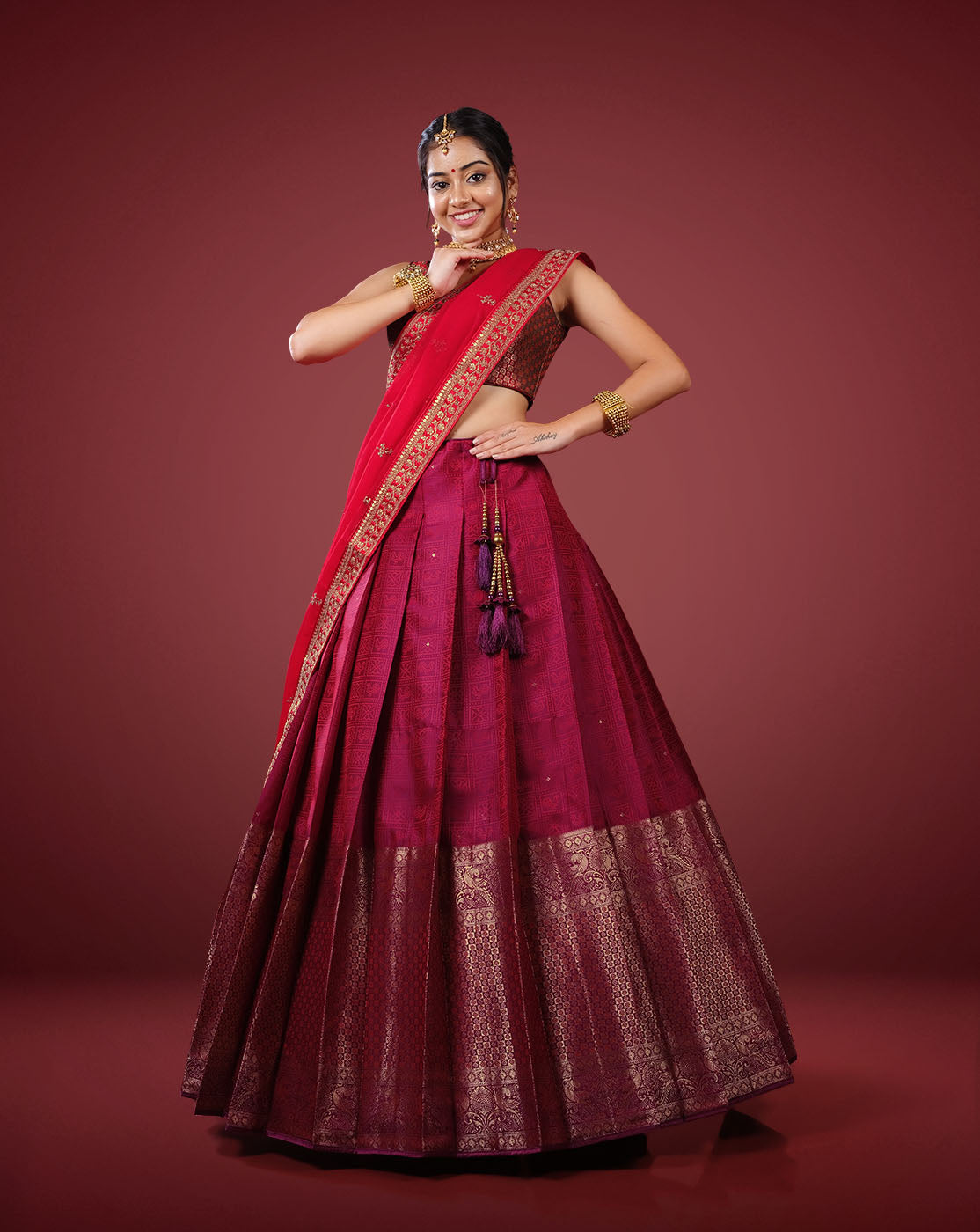 Net Lehenga Set With Readymade Blouse – Panna Sarees