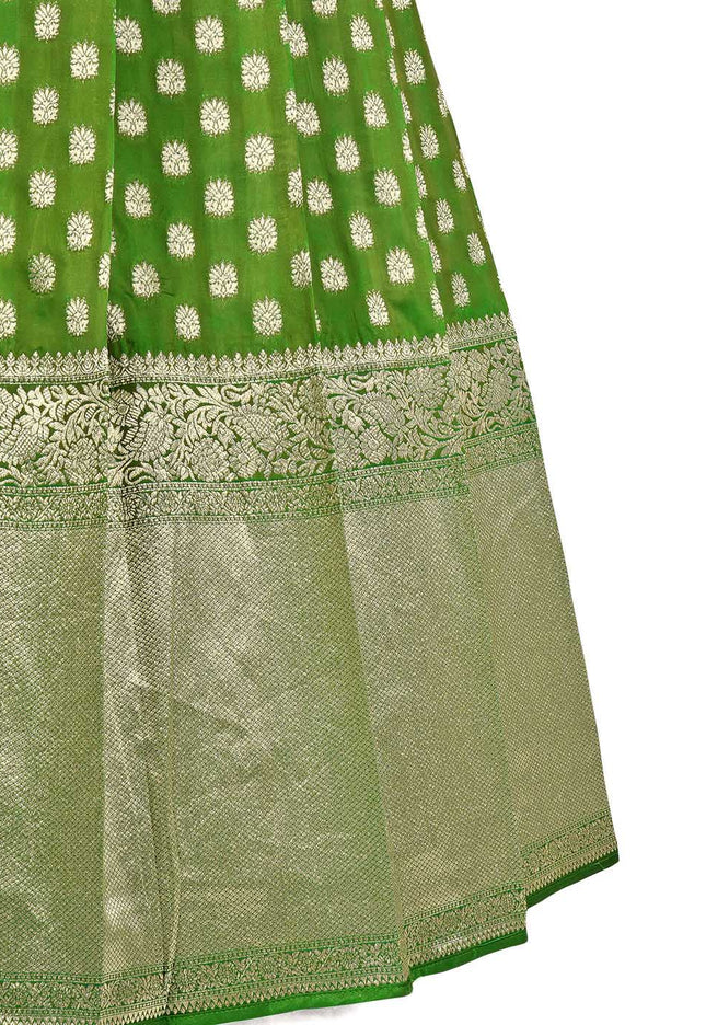 Light Green Banarasi Silk Lehenga