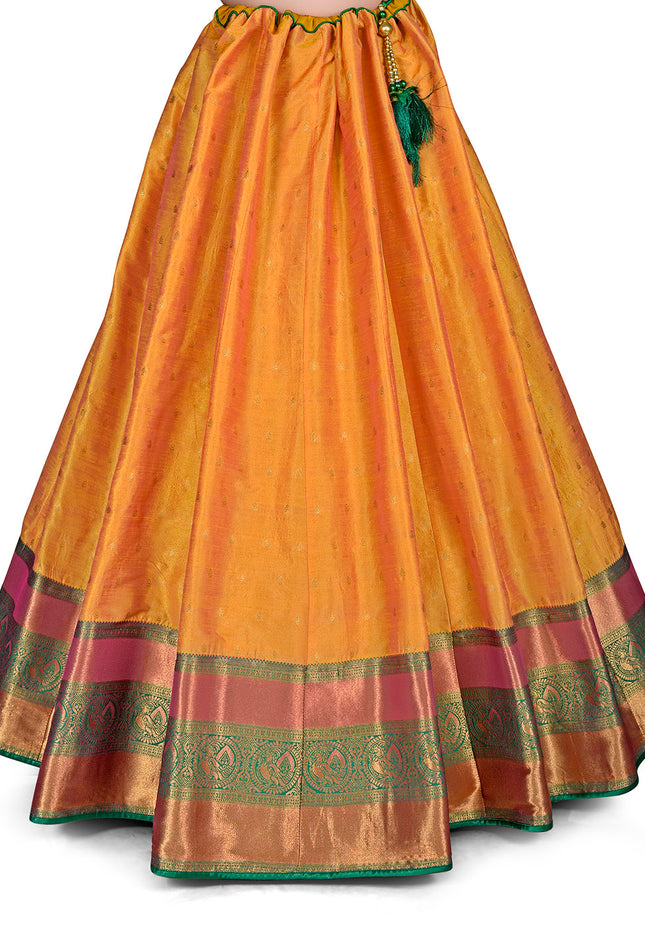 Gold Banarasi Pattu Half Saree