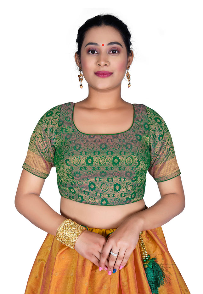 Gold Banarasi Pattu Half Saree