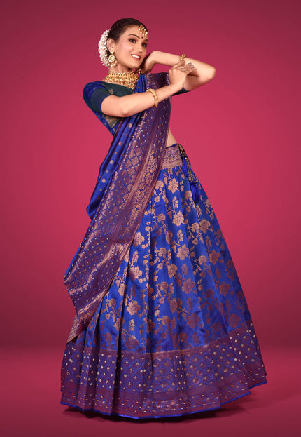 Blue Stylish Lehenga Choli