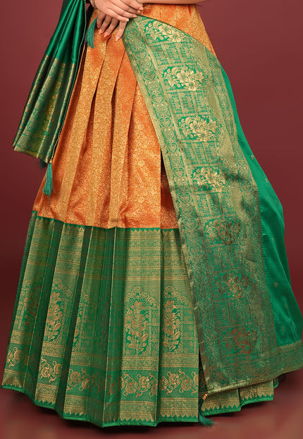 Gold Designer Banarasi Gown
