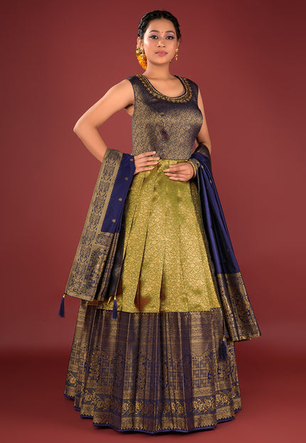 Mehendi Designer Banarasi Gown