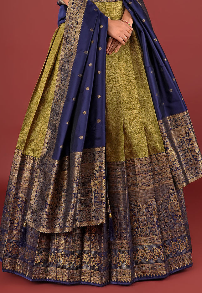 Mehendi Banarasi Gown