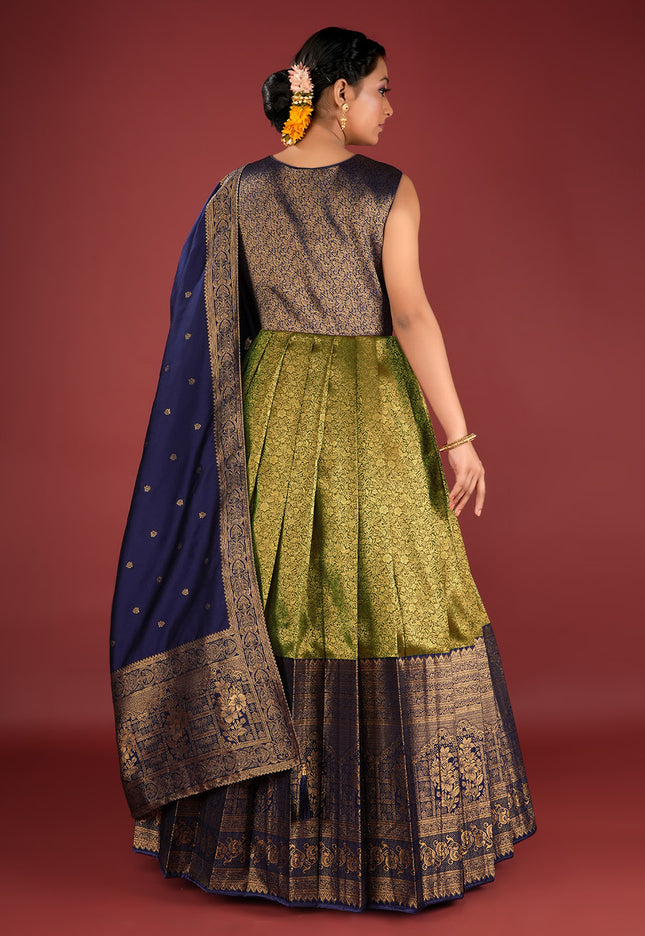 Mehendi Banarasi Gown