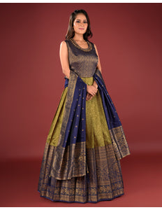 Mehendi Banarasi Gown