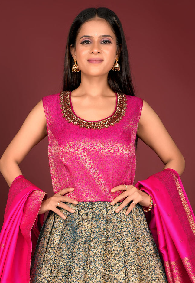 Peacock Banarasi Gown