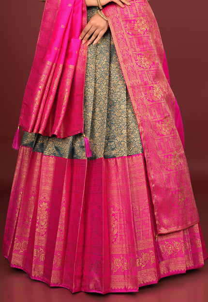 Peacock Banarasi Gown