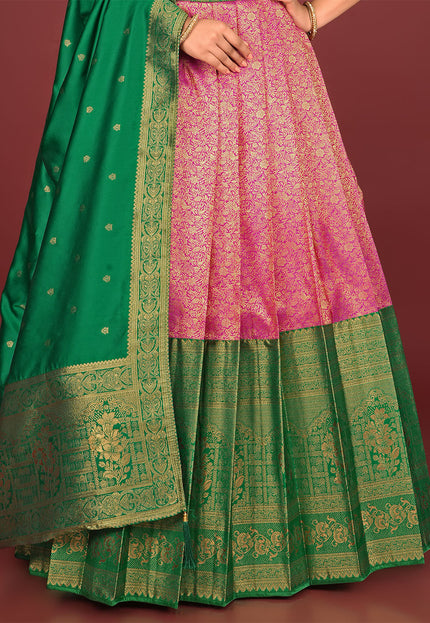 Rani Designer Banarasi Gown