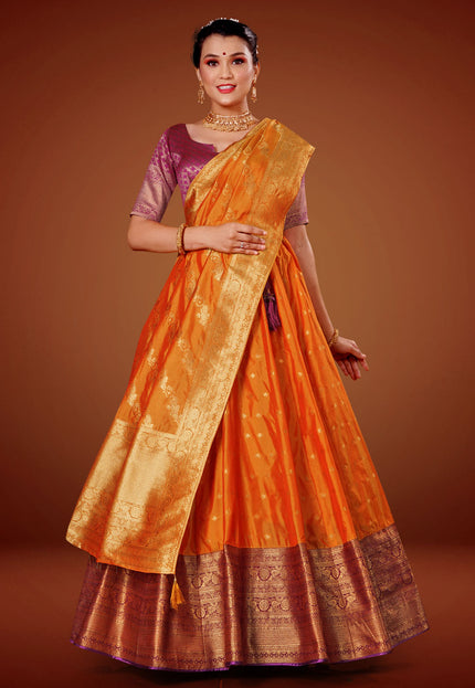 Gold Banarasi Pattu Lehenga