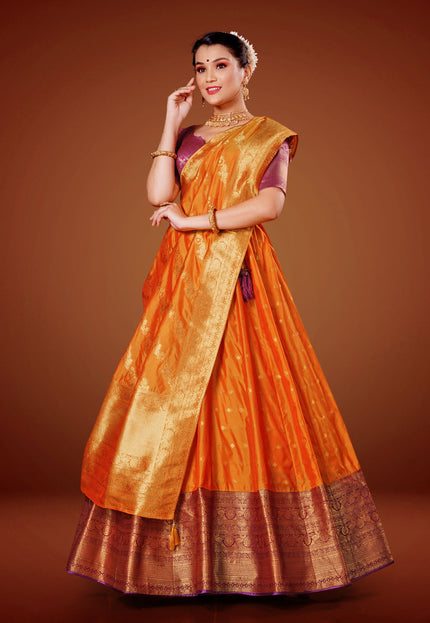 Gold Banarasi Pattu Lehenga