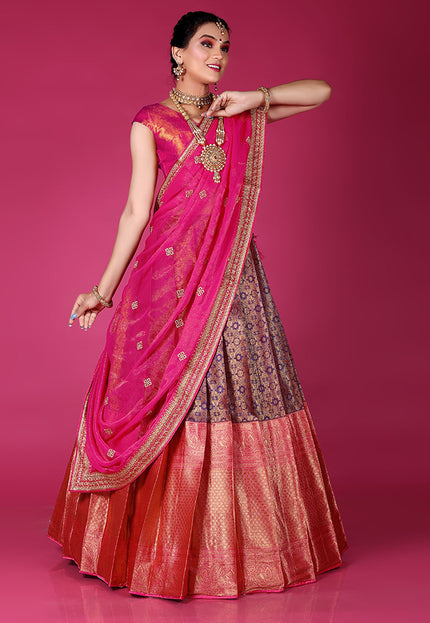 Rani Kanjivaram Silk Lehenga