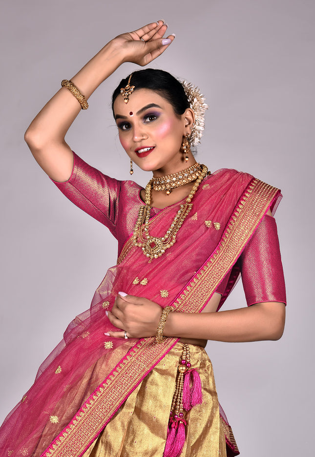 Rani Kanjivaram Pattu Lehenga