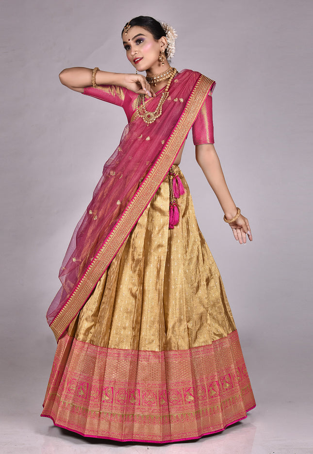 Rani Kanjivaram Pattu Lehenga