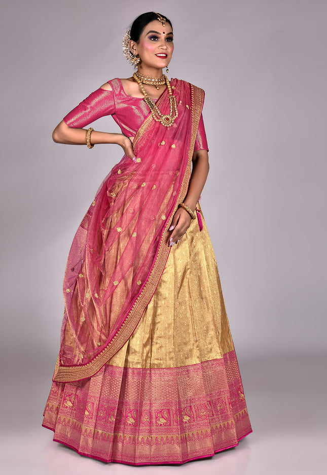Rani Kanjivaram Pattu Lehenga