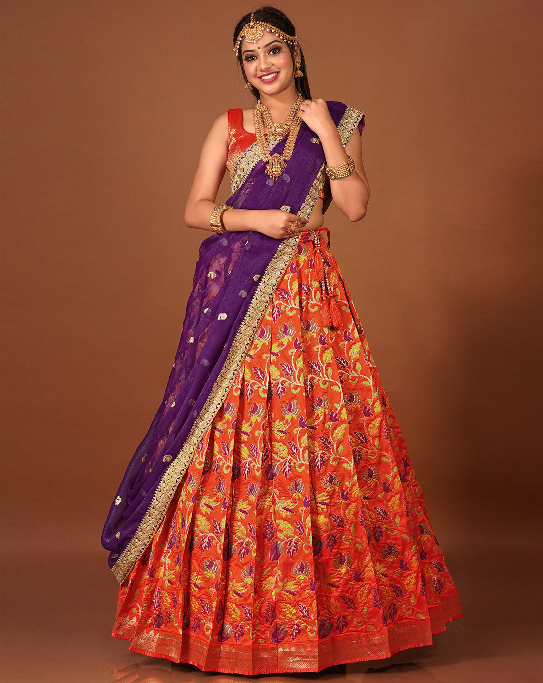 Red Purple Lehenga Set. – Shyam Narayan Prasad