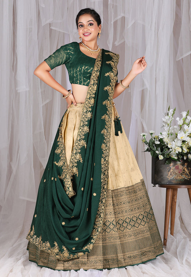 Chiku Latest Kanjivaram Lehenga 